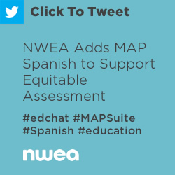推文：NWEA添加了地图西班牙语以支持公平评估https://ctt.ec/ma1x3+ #edchat #mapsuite #spanish #education @minnichc