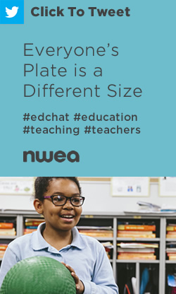 推文：每个人的盘子都是不同的尺寸https://ctt.ec/2db1k+ #edchat #education #teaching #teachers