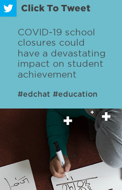 推文：Covid-19学校关闭可能会对学生成就造成毁灭性的影响https://nwea.us/39xf2d4 #edchat #SchoolClosures #education